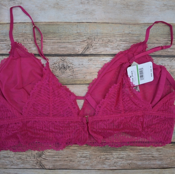 Free People Alyssa Lace Underwire Bralette Fuschia - Picture 8 of 12